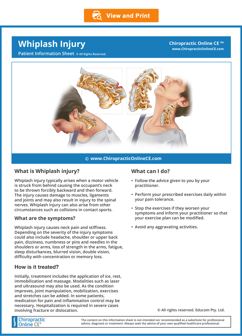 Unit 1 - Whiplash Injury@LIFEWEST-N-U1-23 - Chiropractic Online CE ...