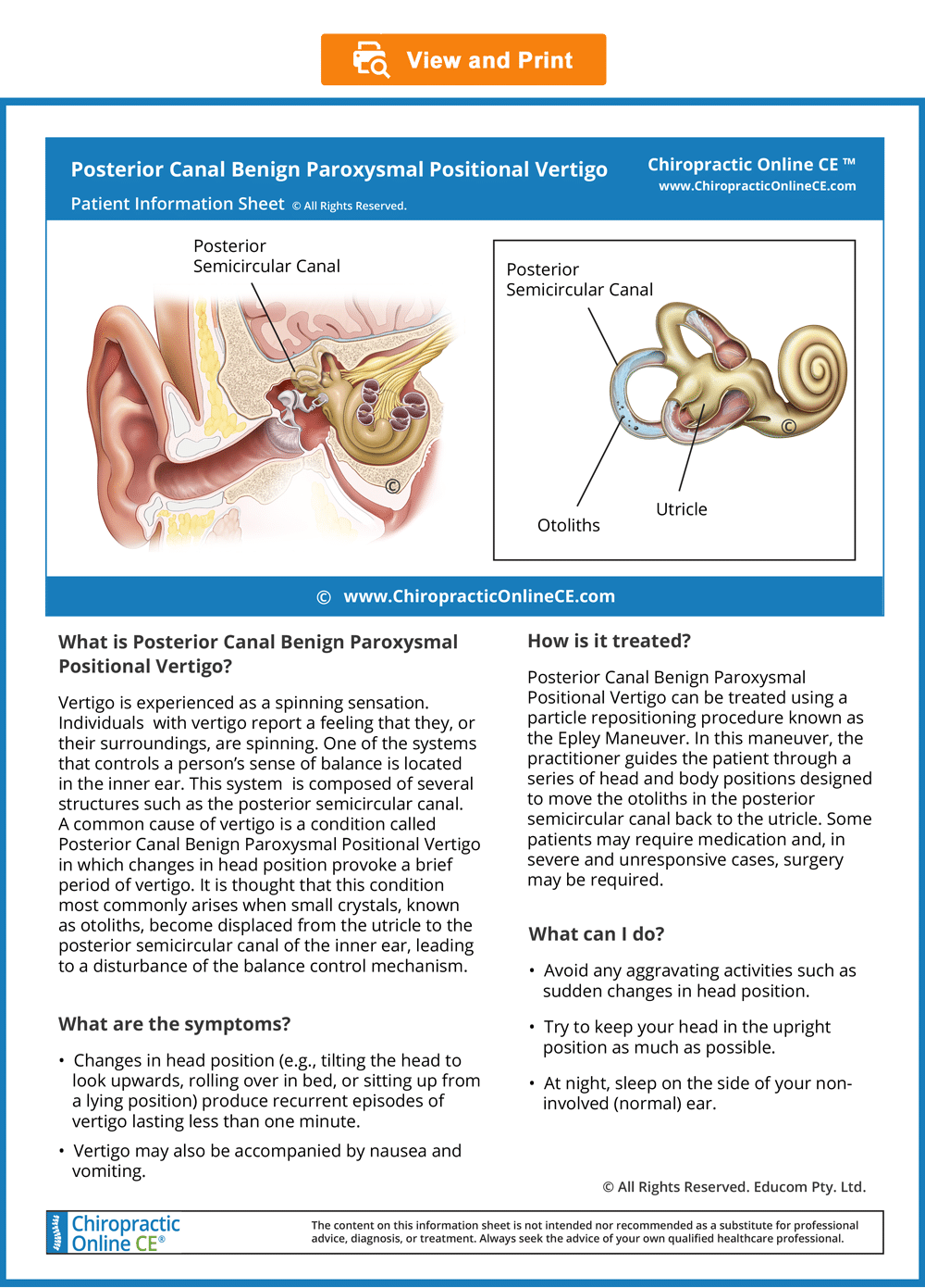 Unit 5 - Posterior Canal Benign Paroxysmal Positional Vertigo@lifewest ...